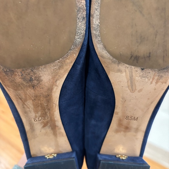Tory Burch Navy Suede Flats, Size 8.5 - Picture 7 of 7